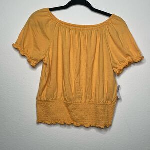 Yellow Off-Shoulder Top